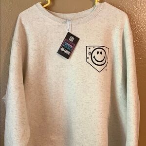 Cream Graphic Long Sleeve Hoodie